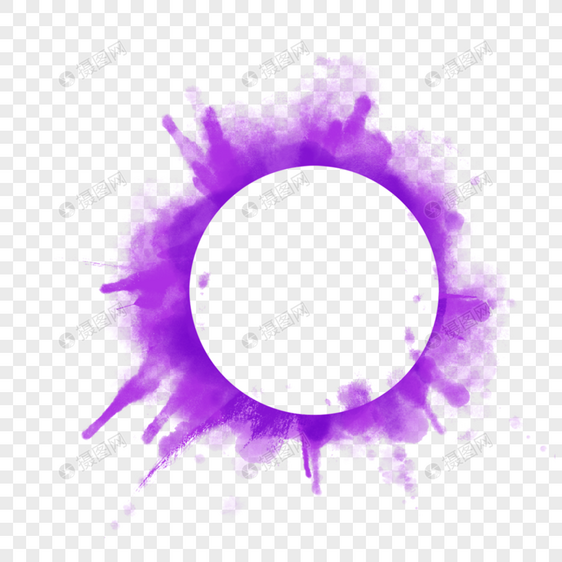 圆圈紫色水彩渐变图片