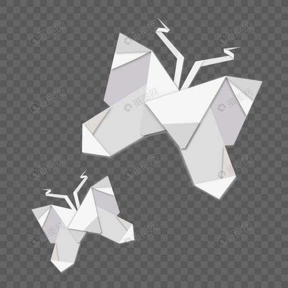蝴蝶折纸几何形状图案图片