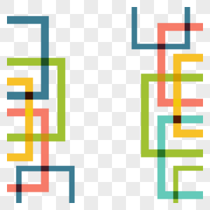 商务科技交织彩色线条边框图片