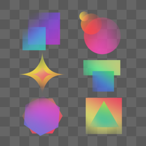 几何图形颗粒质感半透明渐变高清图片