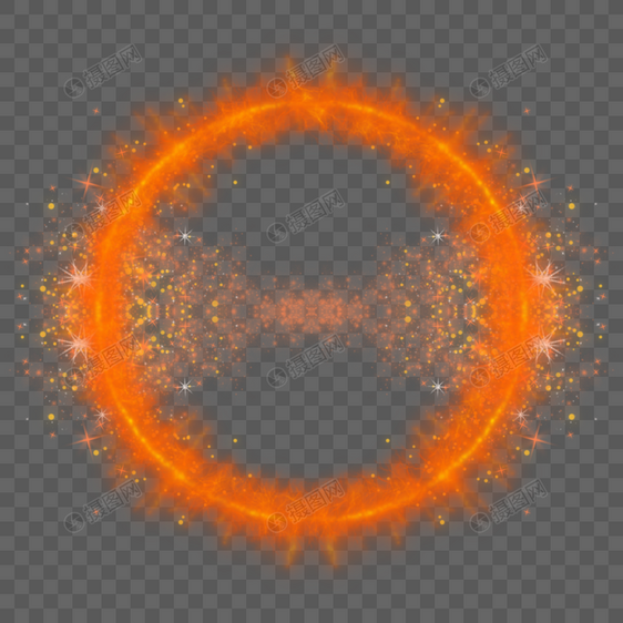 光圈橙色霓虹梦幻创意科技感螺旋盖图片
