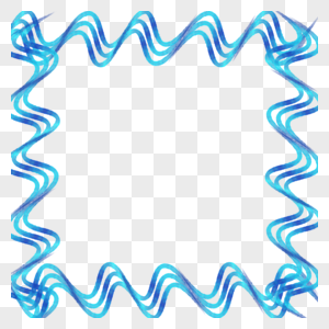 几何蓝色抽象曲线商务边框图片