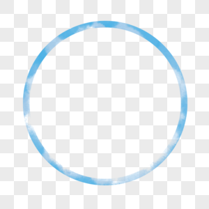 笔刷蓝色水彩圆环图案图片
