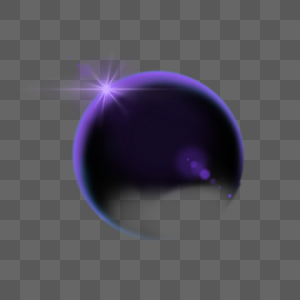 球体紫色发光边缘效果图片
