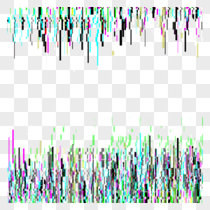 彩色抽象线条故障渐变边框图片
