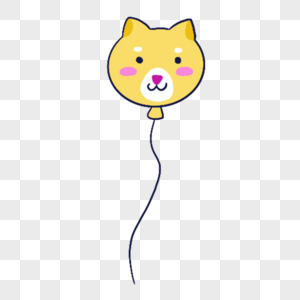 蓝紫色系生日组合黄色小猫气球图片