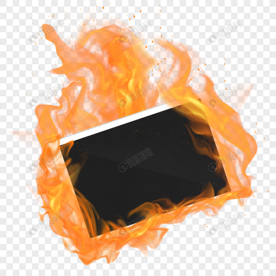 火焰抽象黑色画板图片