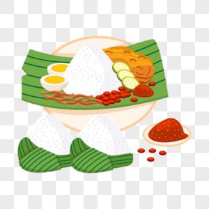 椰皇炖海底椰卡通椰浆饭美味米饭素材