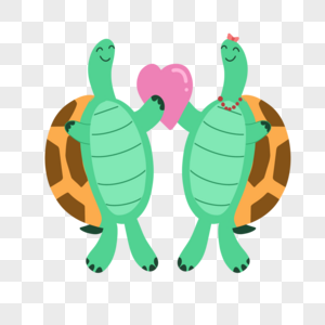 乌龟爱情情侣动物图片