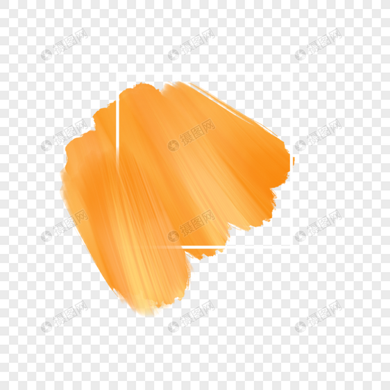 橙色水彩渐层质感晕染叠层笔画笔触白色方框图片