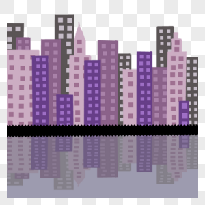 像素艺术游戏城市街景霸气建筑地平线图片