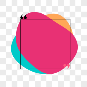 三色不规则圆形彩色对话框报价框图片