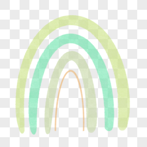 三色线条水彩波西米亚风格彩虹图片