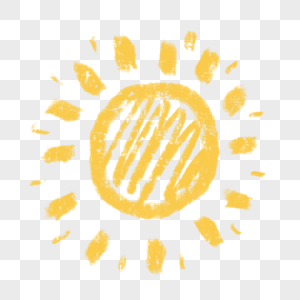 黄色光亮图案卡通涂鸦太阳图片