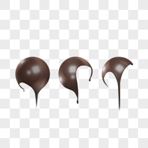 深色融化巧克力球滴落图片