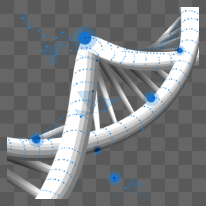 蓝白线条光效抽象dna图片