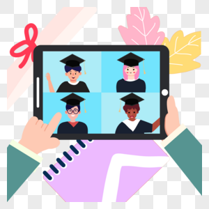 平板电脑上的同学在线证书毕业图片