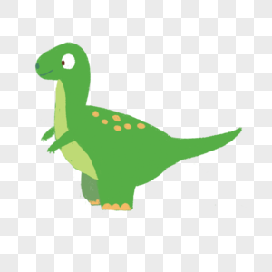 绿色双腿行走的可爱卡通恐龙图片