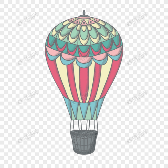 复古热气球中颜色的图片