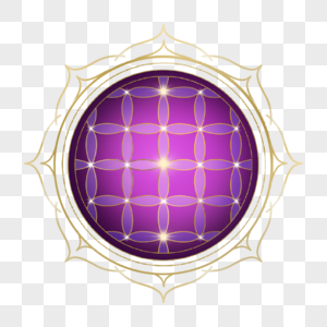 抽象神圣几何紫色曼陀罗图片