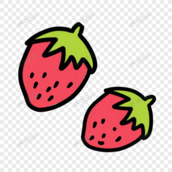 卡通夏季红色美味草莓图片