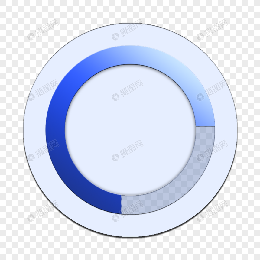 蓝色渐变圆形网页页面等待图标标签图片
