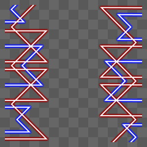 商务风格红蓝霓虹效果抽象几何边框图片