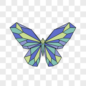 几何图案彩色蝴蝶图片
