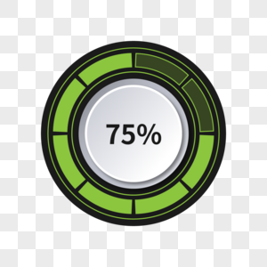 绿色移动界面圆形数据进度条图片