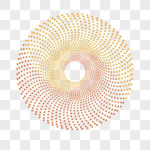 明艳螺旋彩色旋转圆点抽象圆环图片