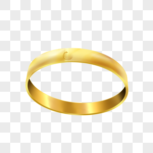 内刻花纹的黄金婚礼戒指图片