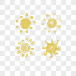 可爱涂鸦圆圈太阳图片