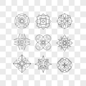 线条符号魔法几何咒语图片