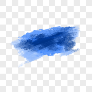 蓝色创意渐变液体水彩笔刷图片