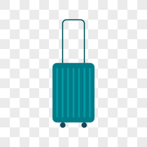 旅行手绘水彩旅游拉杆行李箱图片