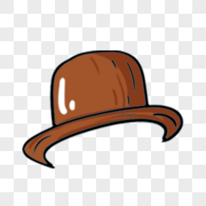 棕色卡通帽子装饰剪贴画图片