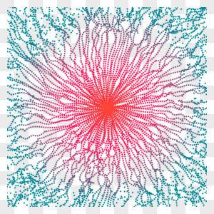 抽象撞色几何散开的红心图案图片