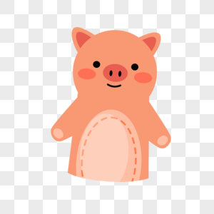 可爱小猪猪手指木偶戏动物图片