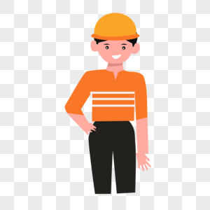 劳动节人物带头盔的建筑工人图片