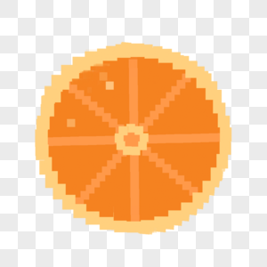 切开的橙子像素游戏水果图片