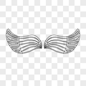 蝴蝶翅膀线羽毛图片