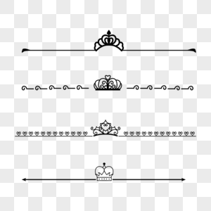 王冠线条分隔线箭头图片
