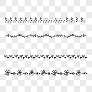 涂鸦叶子装饰分界线图片