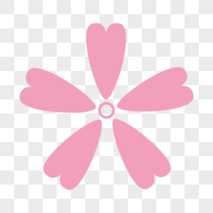 粉色长条型樱花花瓣图片
