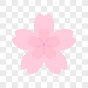 双层粉色卡通樱花花瓣图片