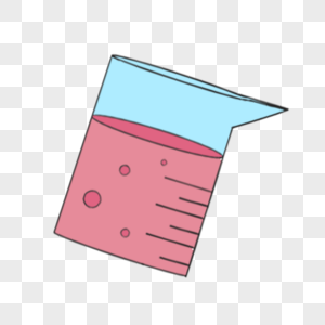 科学教育元素粉红液体量杯图片素材