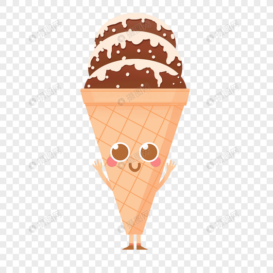 可爱巧克力冰激凌图片