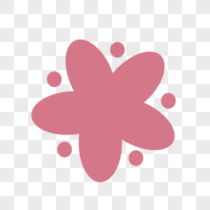 粉色简单花朵形状图案图片