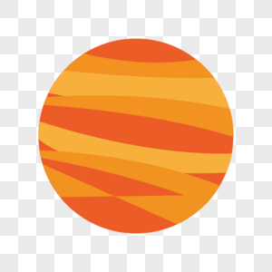 橙色黄色可爱卡通星球图片