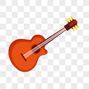 橙色国际爵士节乐器吉他图片